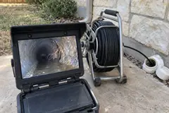 Video camera inspection of a drain line in Kyle, TX